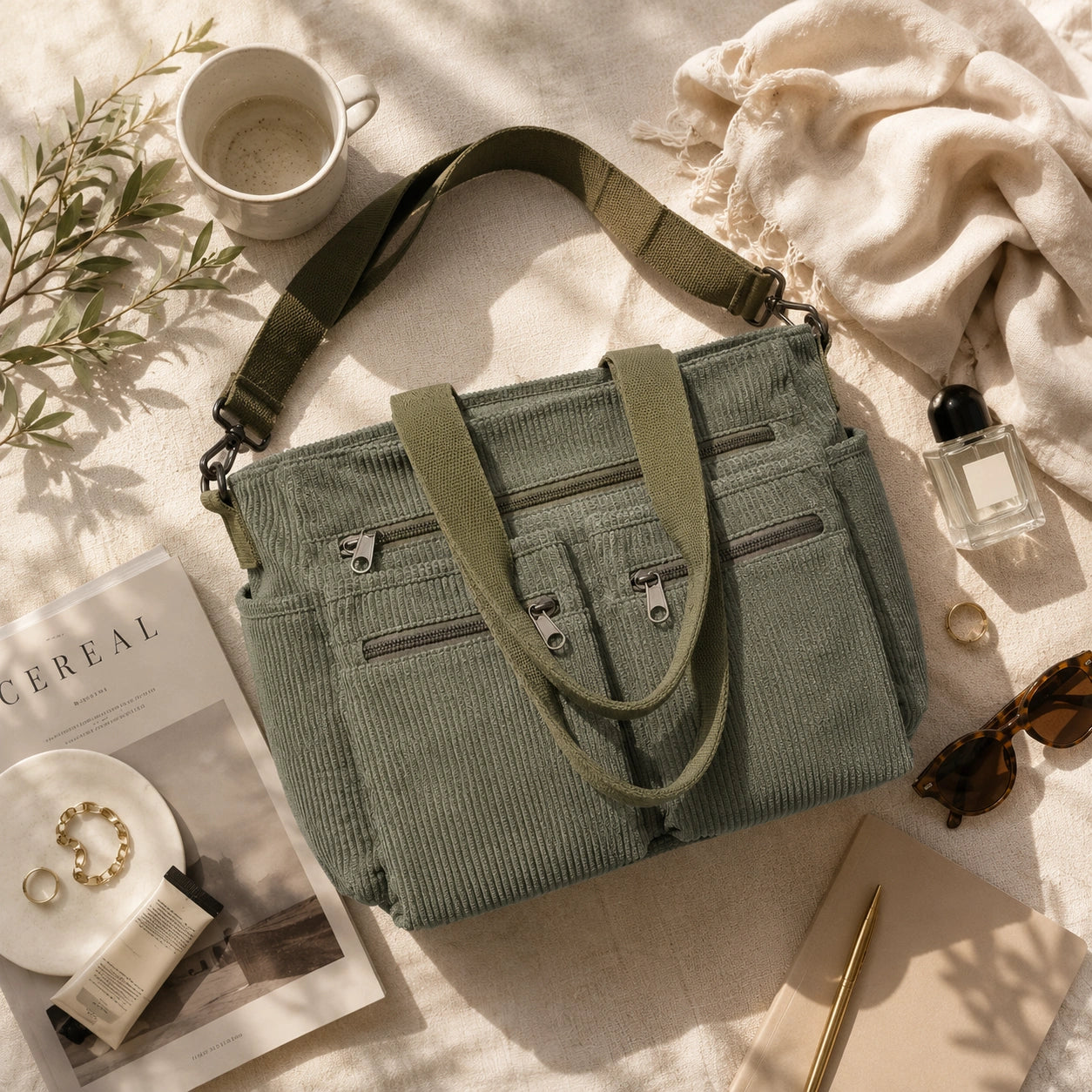 Packshot premium flatlay