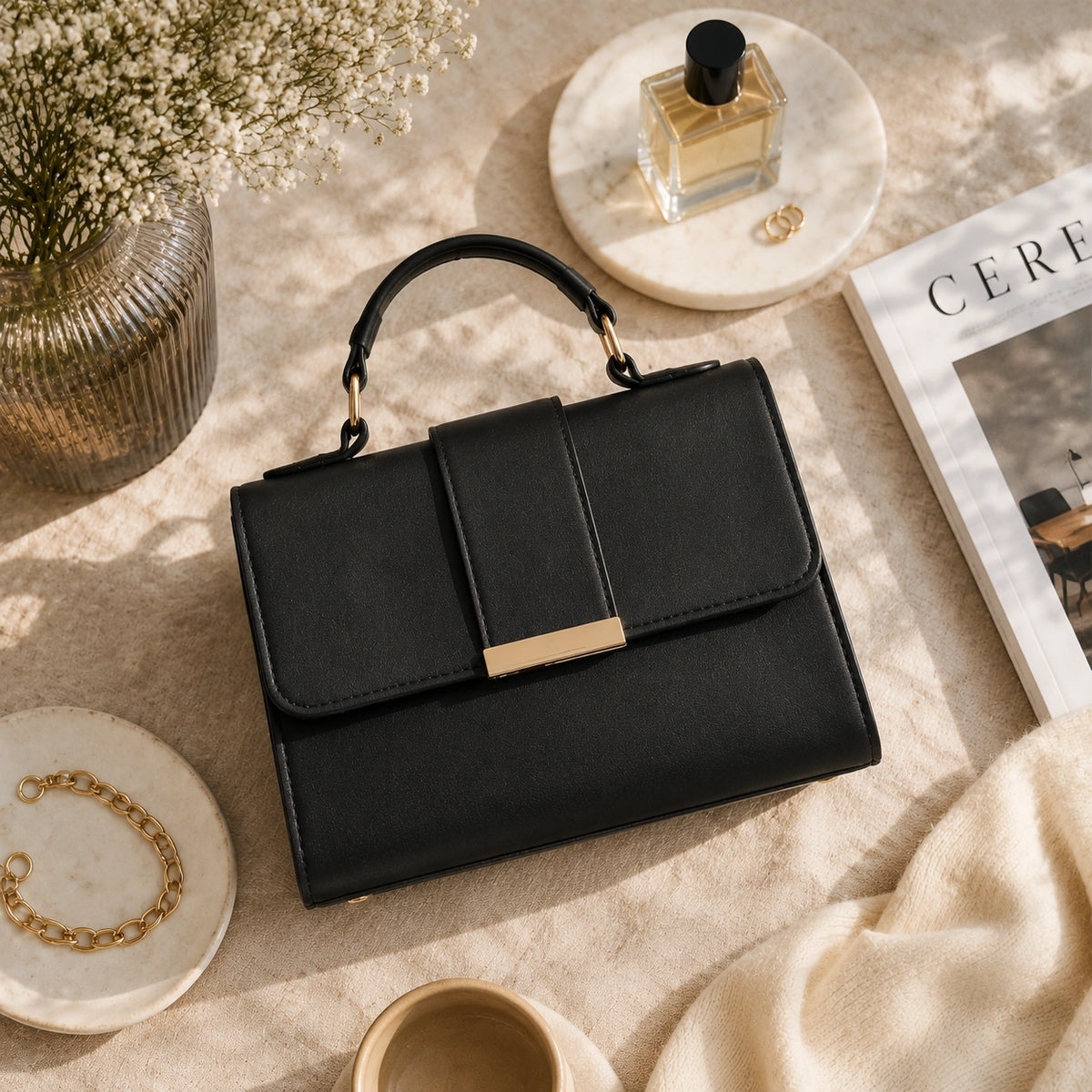 Packshot premium flatlay