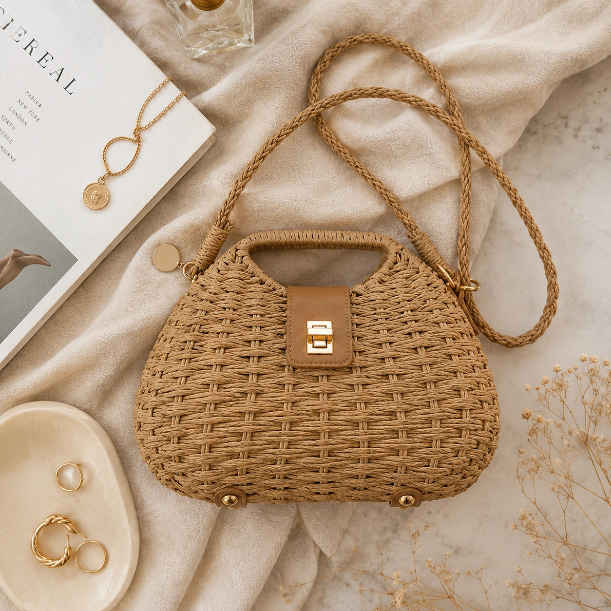 Packshot premium flatlay