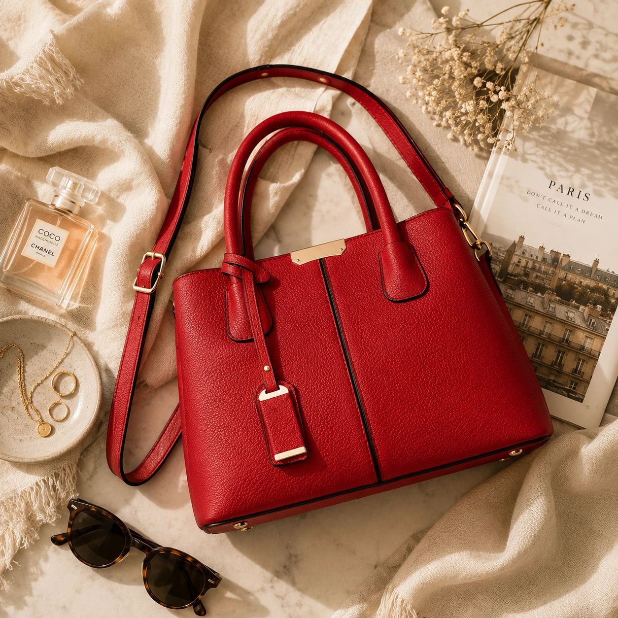 Packshot premium flatlay
