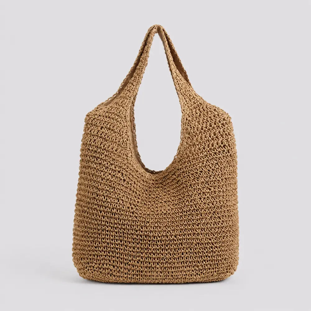 Sac à Main Amandine en raphia naturel – vue de face