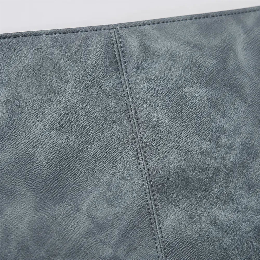 Grand sac bandoulière Bleu — Romane, zoom sur la matière