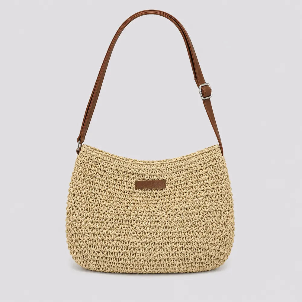 Sac bandoulière Naturel — Célia, vue de face sur fond studio