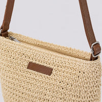 Sac bandoulière Naturel — Célia, détail de la fermeture et de la bandoulière