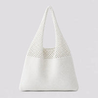 Sac cabas Blanc — Clara, vue de face sur fond studio