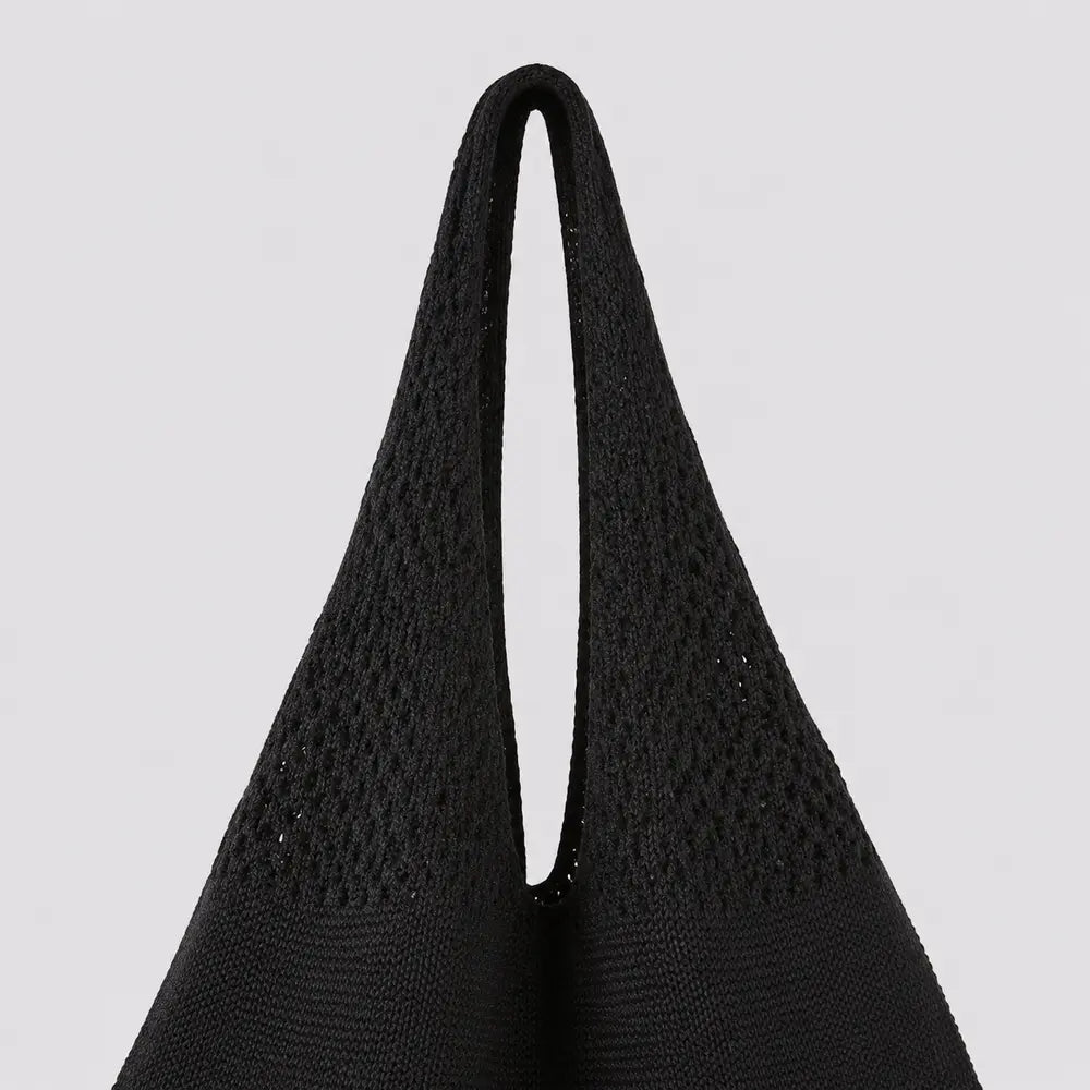 Sac cabas Noir — Clara, détail de l’anse intégrée