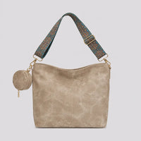 Sac bandoulière vintage Aliénor kaki, vue de face