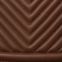 Petit sac bandoulière Anaëlle Marron foncé, zoom sur la matière matelassée