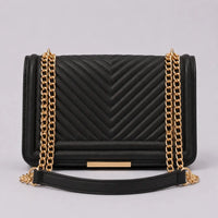 Petit sac bandoulière Anaëlle Noir, vue de face
