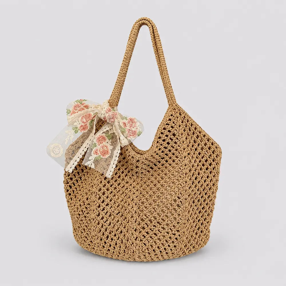 Sac en crochet à nœud — Apolline, vue trois quarts