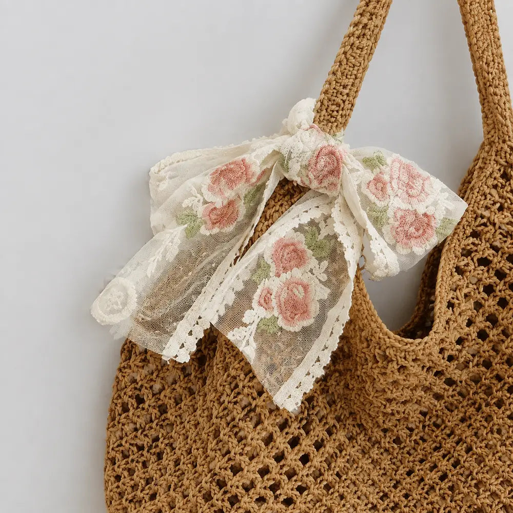 Sac en crochet à nœud — Apolline, zoom détail distinctif