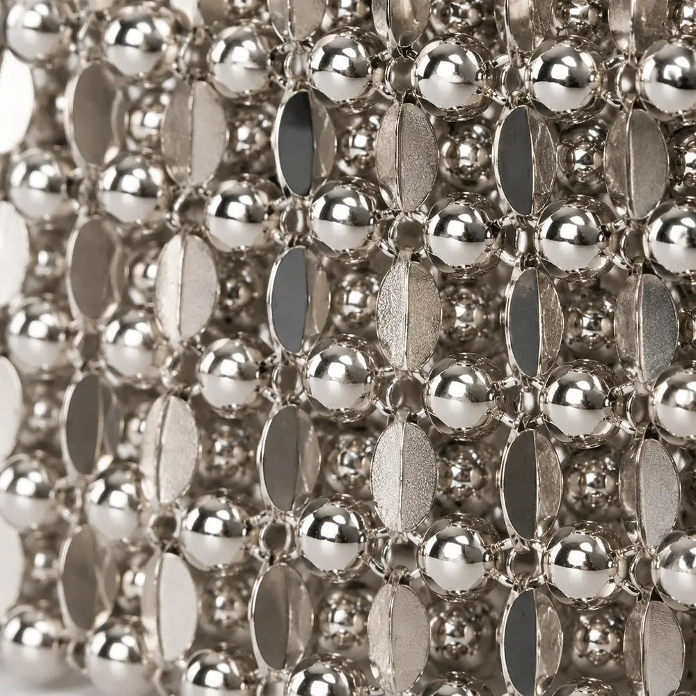 Sac de soirée Clélia, zoom sur les perles argentées