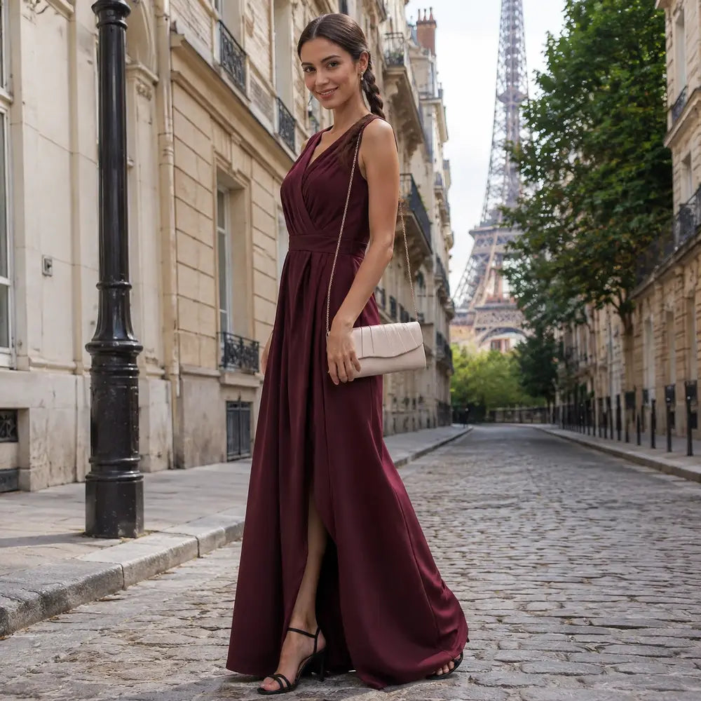Pochette plissée — Clothilde Champagne, porté lifestyle à Paris