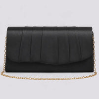 Pochette de soirée Clothilde noire, vue de face