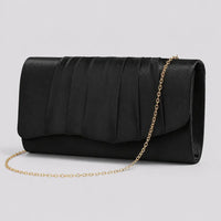 Pochette de soirée Clothilde noire, vue trois quarts