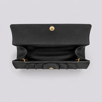 Pochette de soirée Clothilde noire, vue ouverte de dessus
