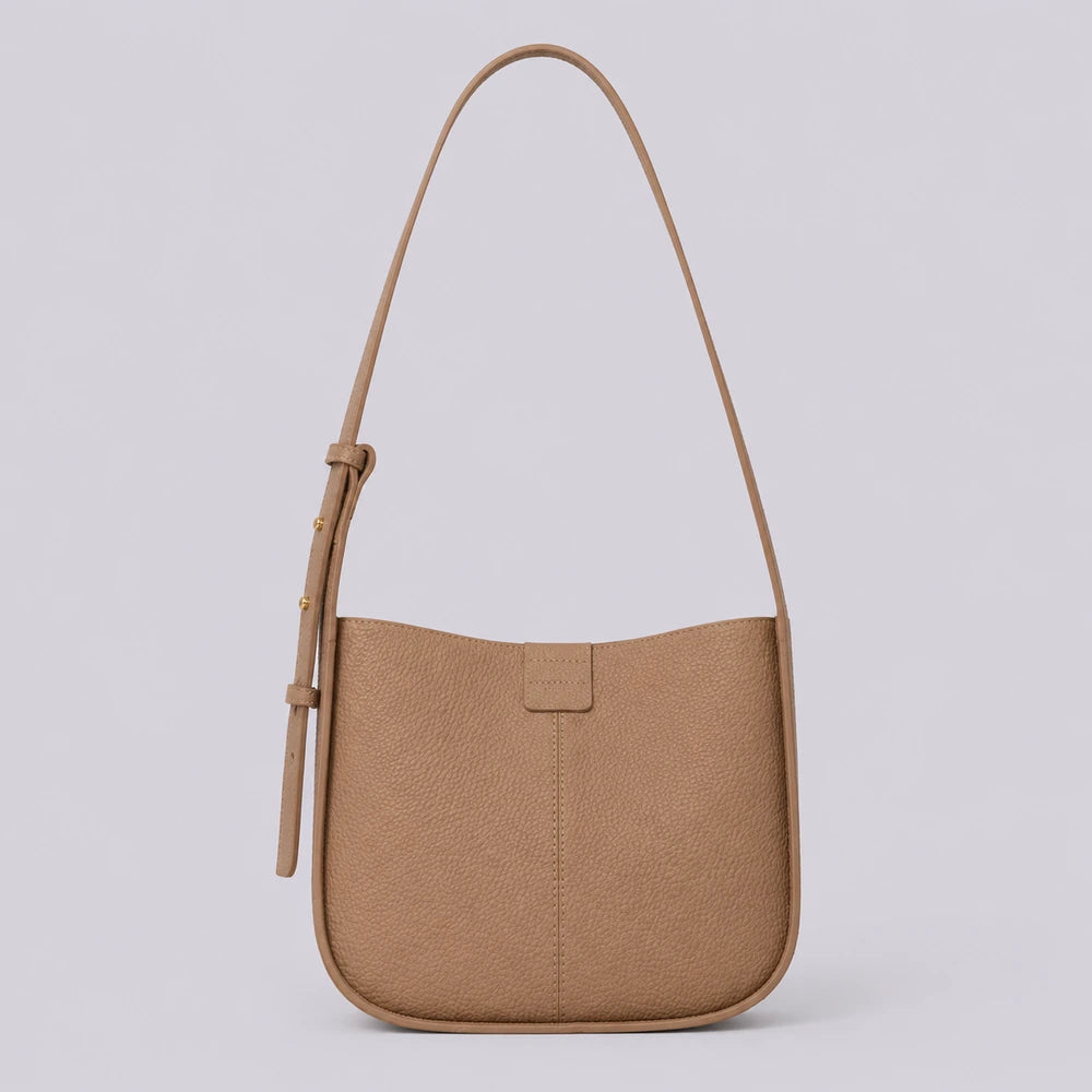 Sac bandoulière Camel — Aveline, vue de face — ENNA PARIS