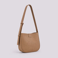 Sac bandoulière Camel — Aveline, vue trois-quarts — ENNA PARIS