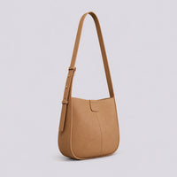 Sac bandoulière Camel — Aveline, vue de profil — ENNA PARIS