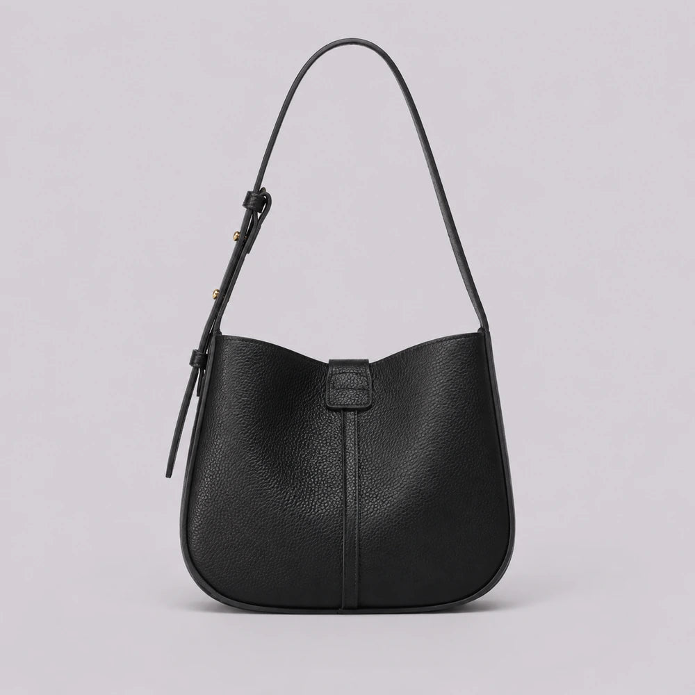 Sac bandoulière Noir — Aveline, vue de face — ENNA PARIS