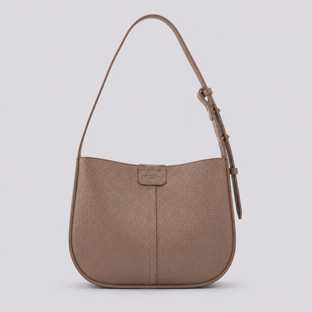 Sac bandoulière Taupe — Aveline, vue de face — ENNA PARIS