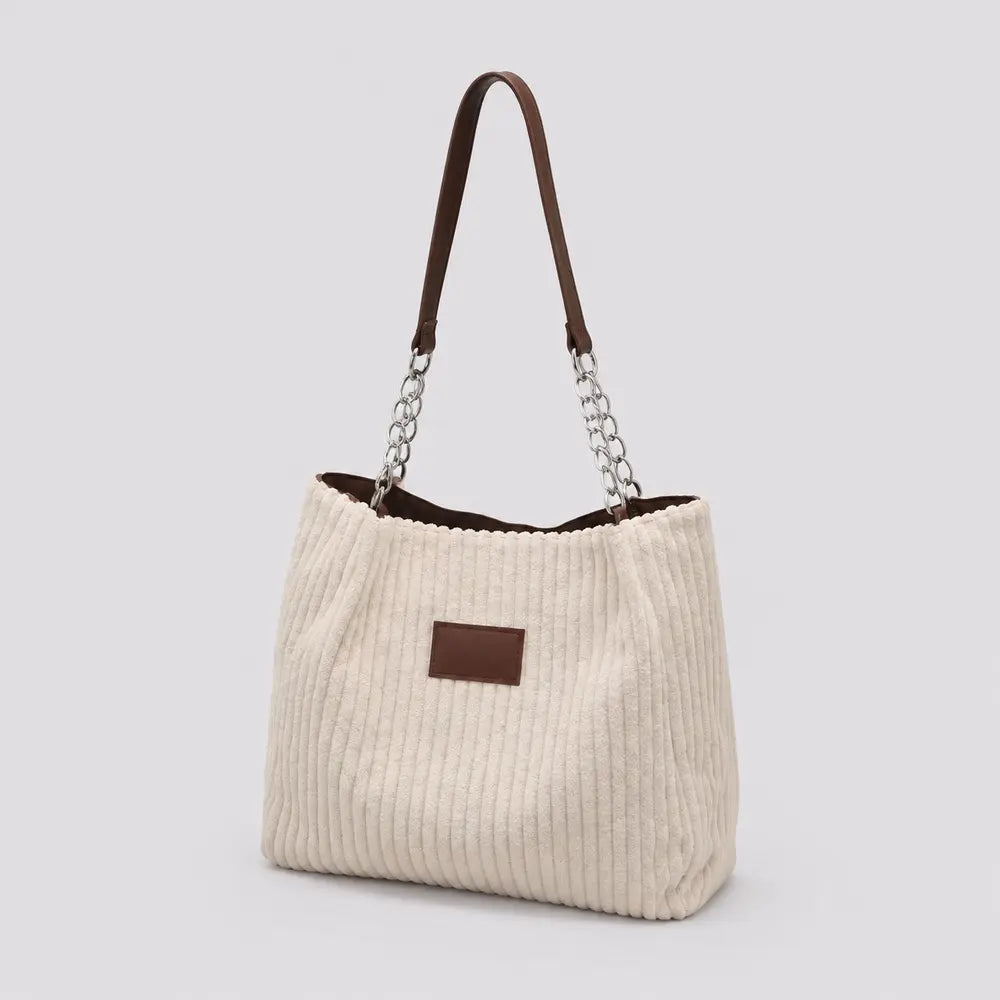 Sac à main Daphné Beige, vue trois-quarts