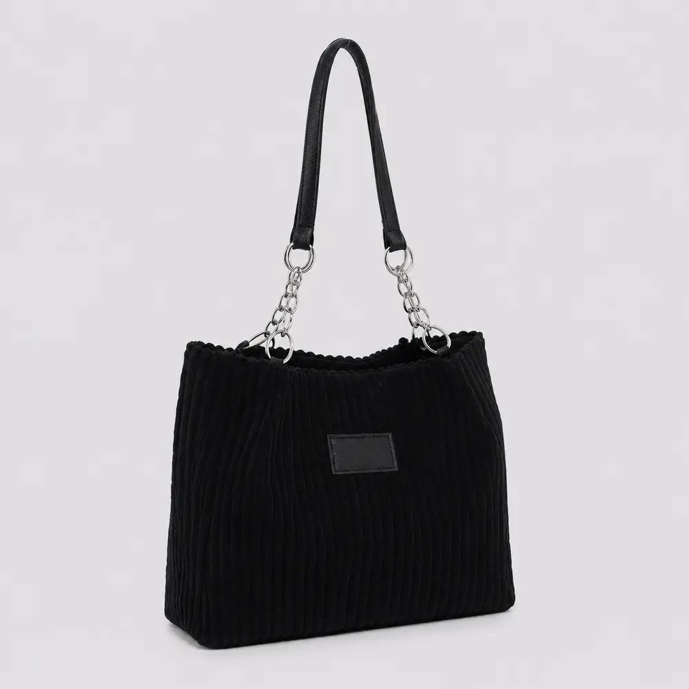 Sac à main Daphné Noir, vue trois-quarts