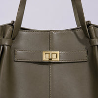 Sac cabas Kaki — Eudoxie, zoom détail — ENNA PARIS