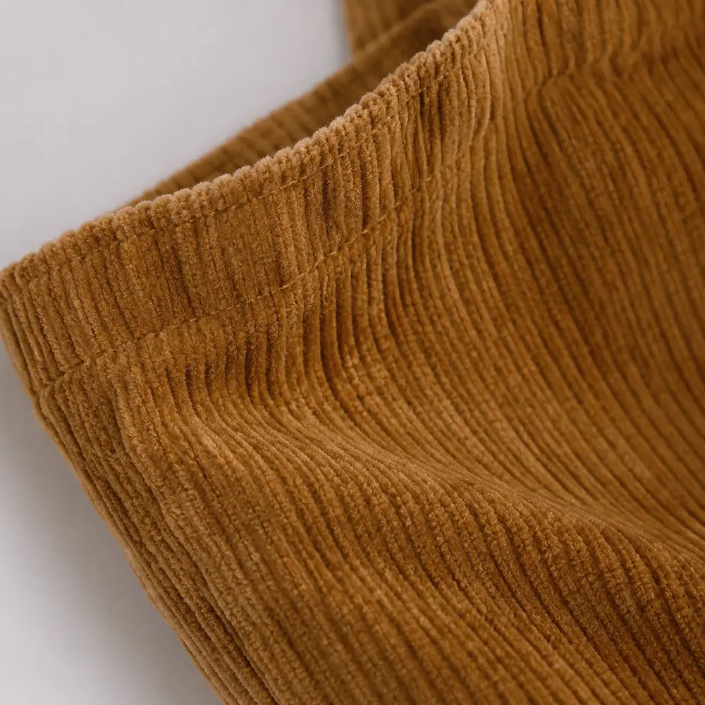 Sac cabas Mélina Camel, zoom sur le velours côtelé