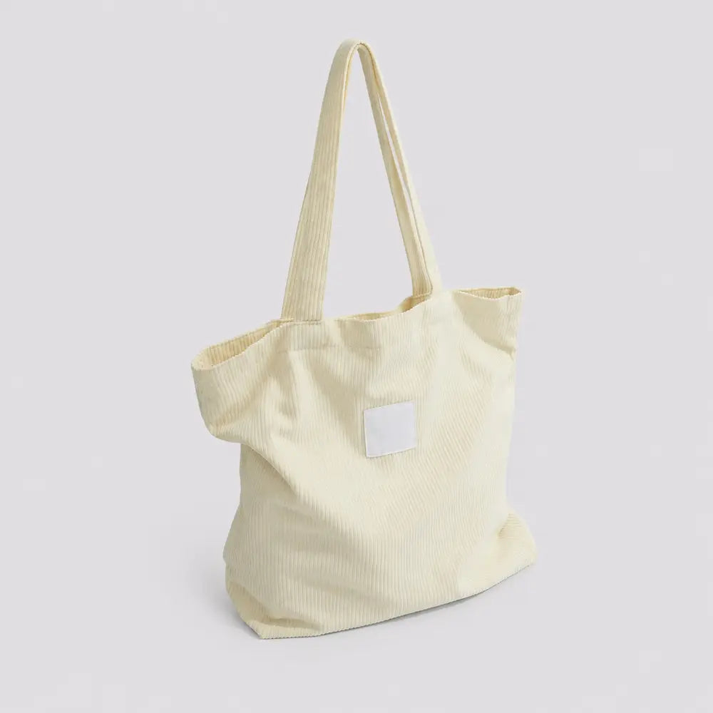 Sac cabas Mélina Crème, vue trois-quarts