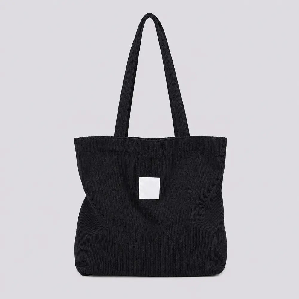 Sac cabas Mélina Noir, vue de face