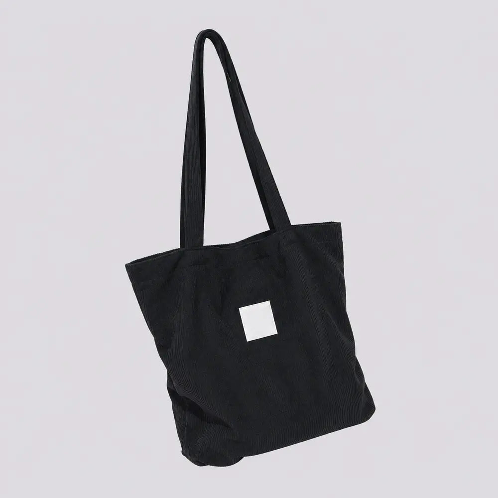 Sac cabas Mélina Noir, vue trois-quarts