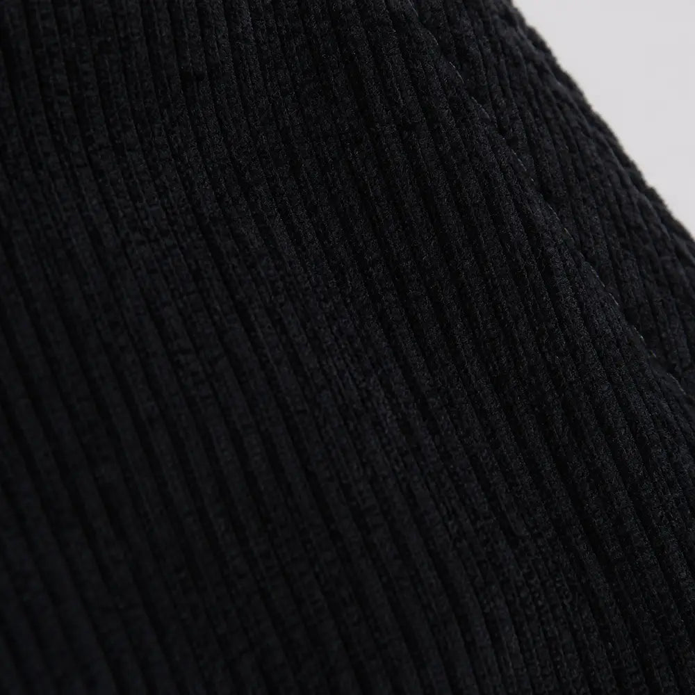 Sac cabas Mélina Noir, zoom sur le velours côtelé