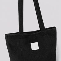 Sac cabas Mélina Noir, détail des anses et de la finition