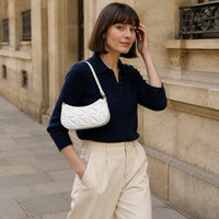 Petit sac à main Blanc — Mélusine, porté lifestyle à Paris — ENNA PARIS