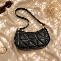 Petit sac à main Noir — Mélusine, flatlay premium — ENNA PARIS