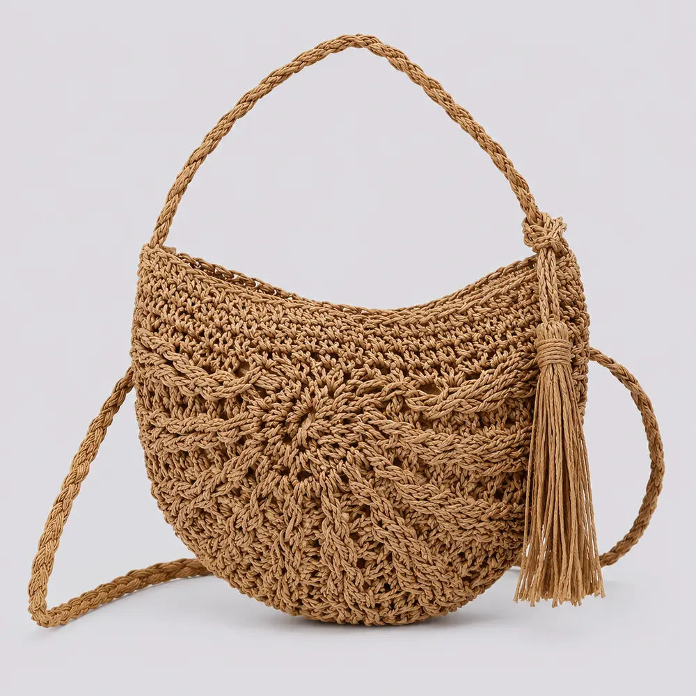 Petit sac à main Marron — Esmée, zoom sur la matière