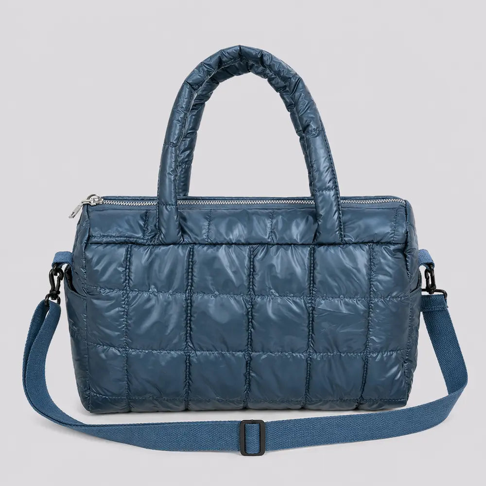 Sac cabas Eulalie bleu, vue de face