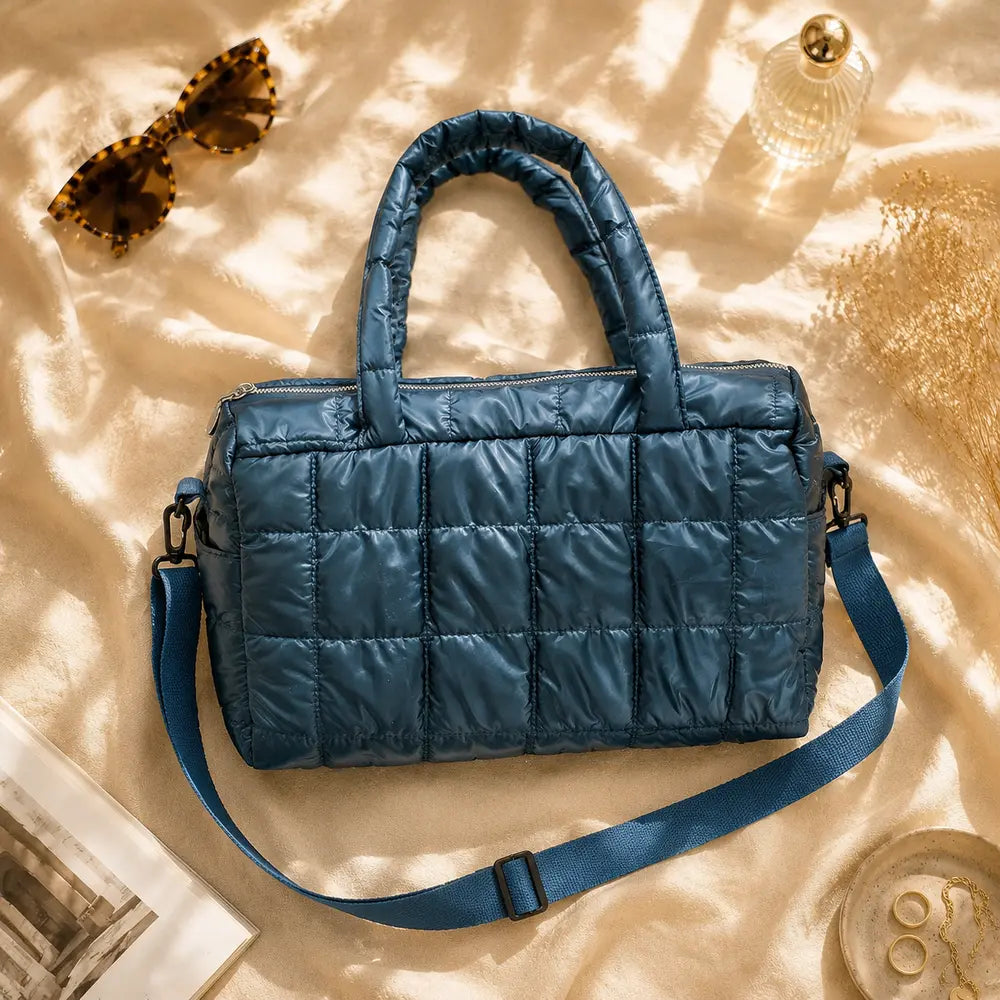 Sac cabas Eulalie bleu, flatlay premium