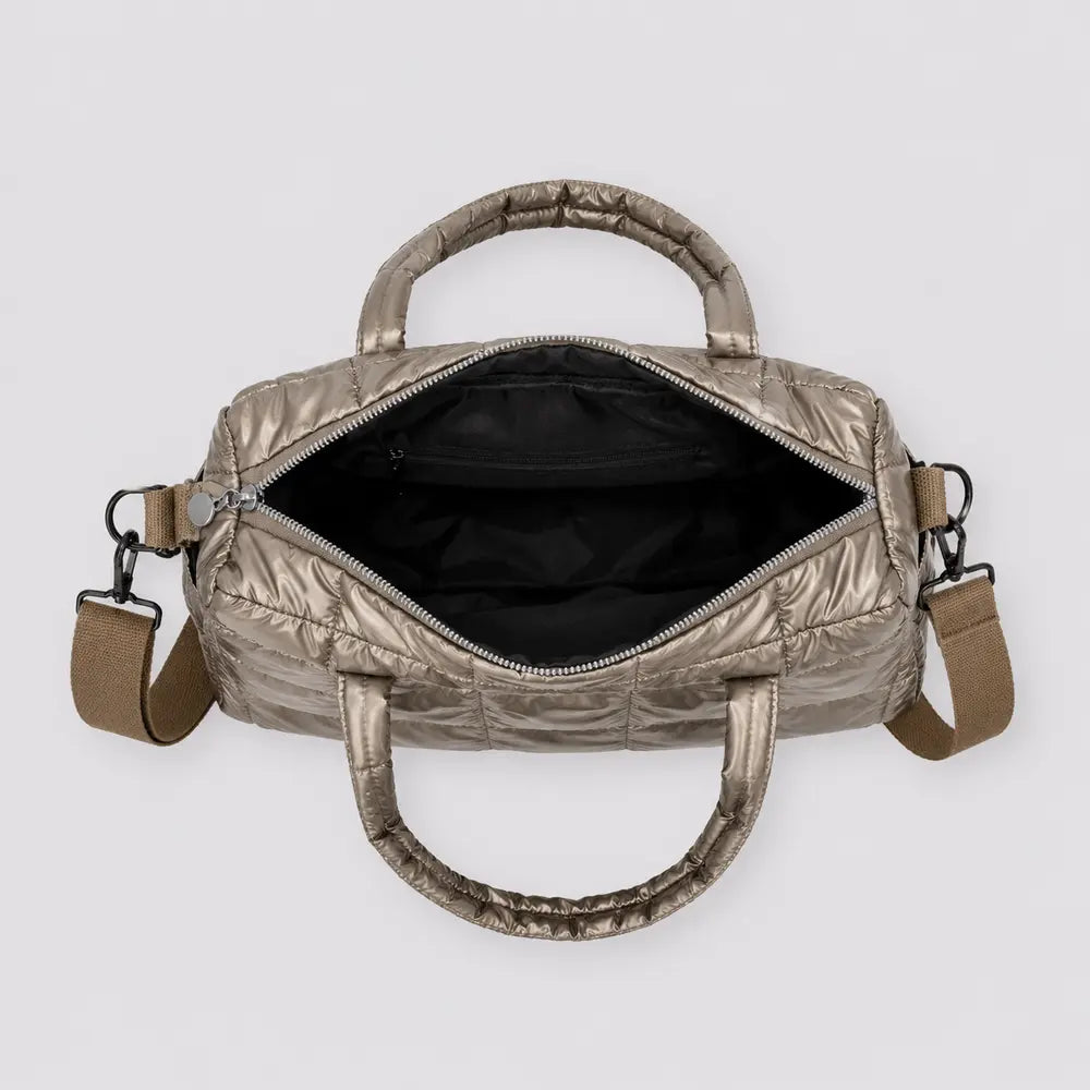 Sac cabas Eulalie champagne, vue ouverte de dessus
