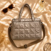 Sac cabas Eulalie champagne, flatlay premium