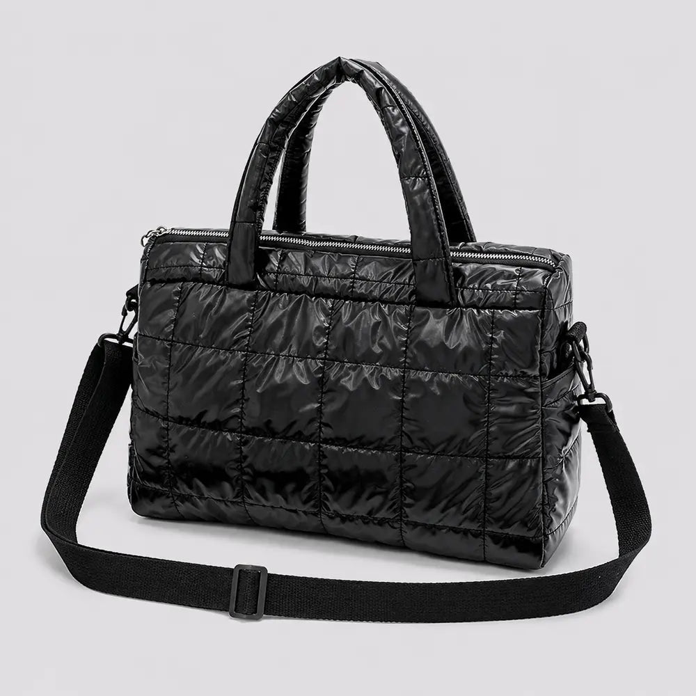 Sac cabas Eulalie noir, vue trois quarts