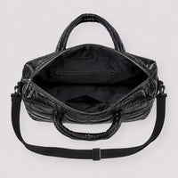 Sac cabas Eulalie noir, vue ouverte de dessus