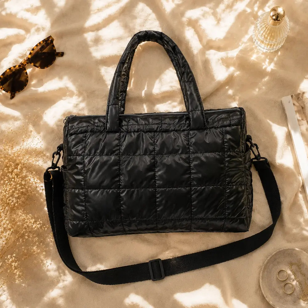 Sac cabas Eulalie noir, flatlay premium