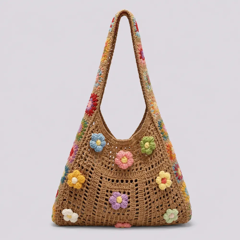 Sac hobo en crochet — Garance, vue de face