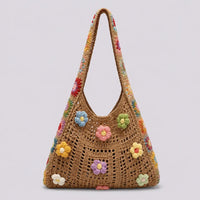 Sac hobo en crochet — Garance, vue de face