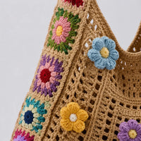 Sac hobo en crochet — Garance, zoom détail distinctif