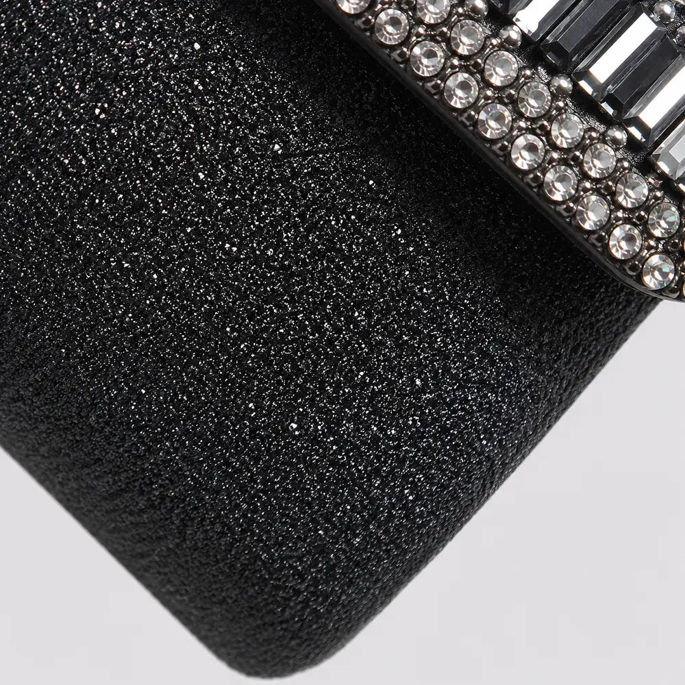 Pochette de soirée — Isaline Noir, zoom matière