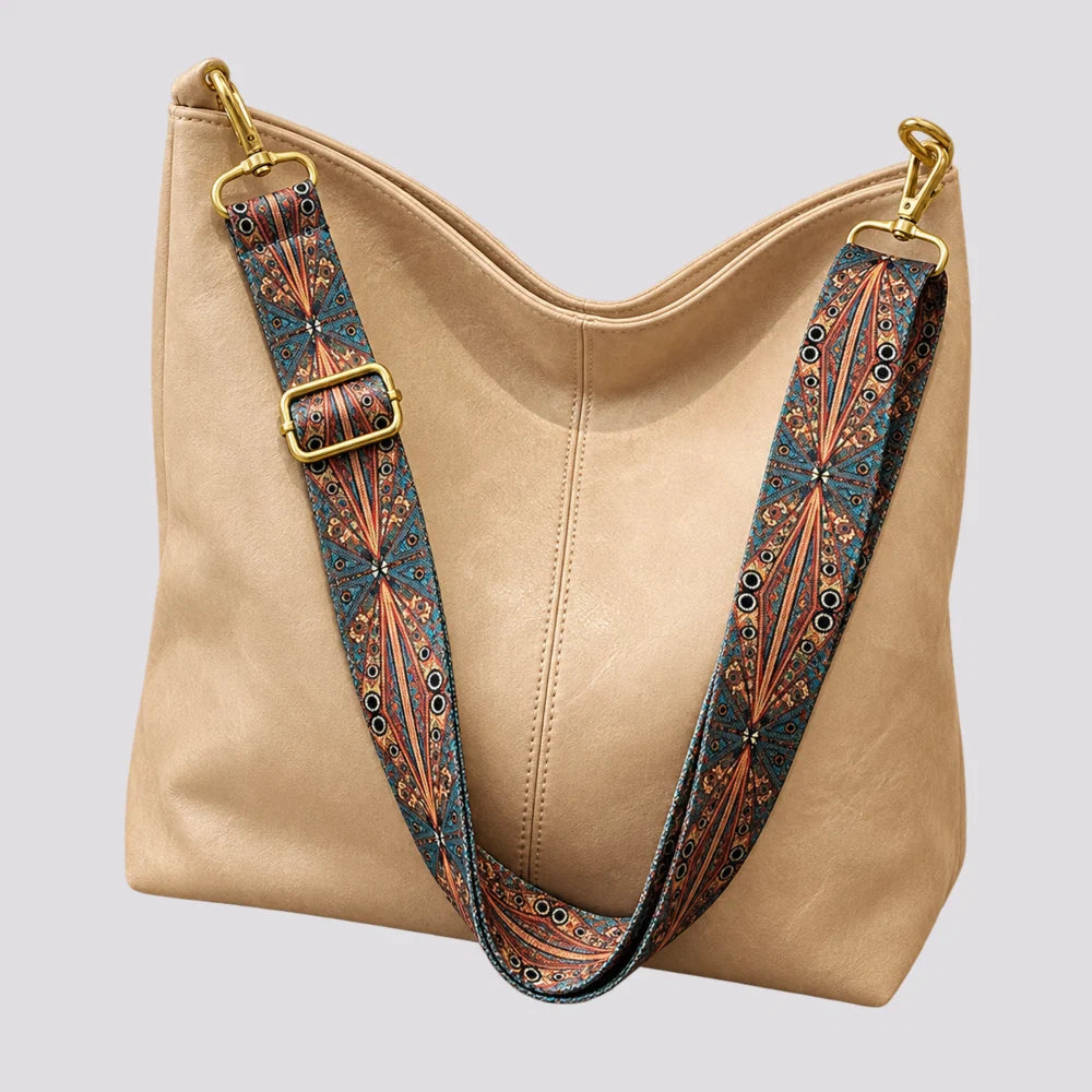 Sac à main Beige — Margaux, vue trois-quarts