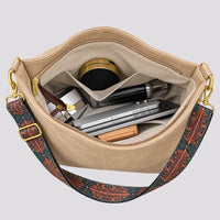 Sac à main Beige — Margaux, ouvert, vue de dessus